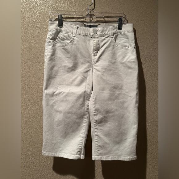 Wit & Wisdom white jean Bermuda shorts sz 6 - Picture 1 of 6